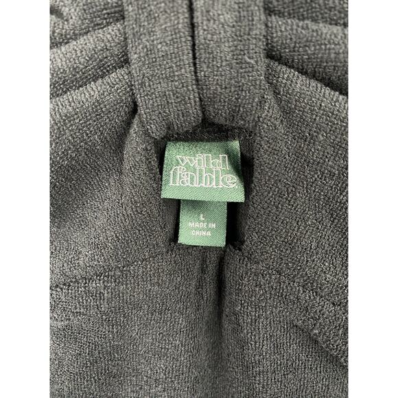 Wild Fable Shortall Womens L Black Terry Cloth Short Romper Halter Beach NWT! - Picture 12 of 13